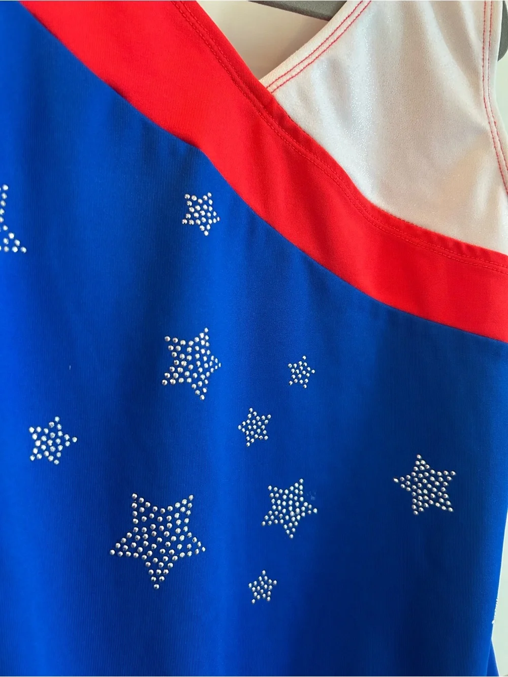 Set of 2 Leotards - Stars and Stripes & Purple, Blue, Pink - Size L (10/12)